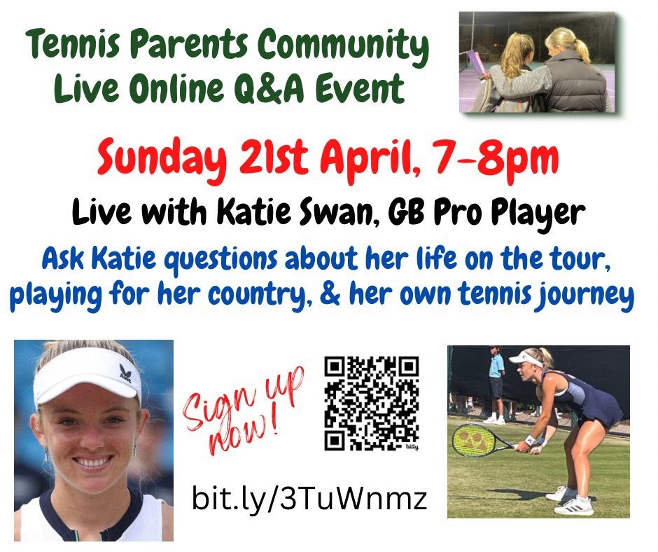 tennis parent community katie swan, 21.04.24