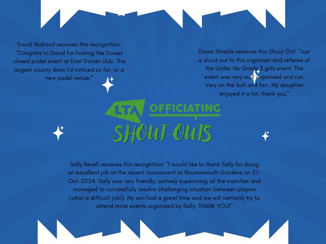 lta officiating shout outs